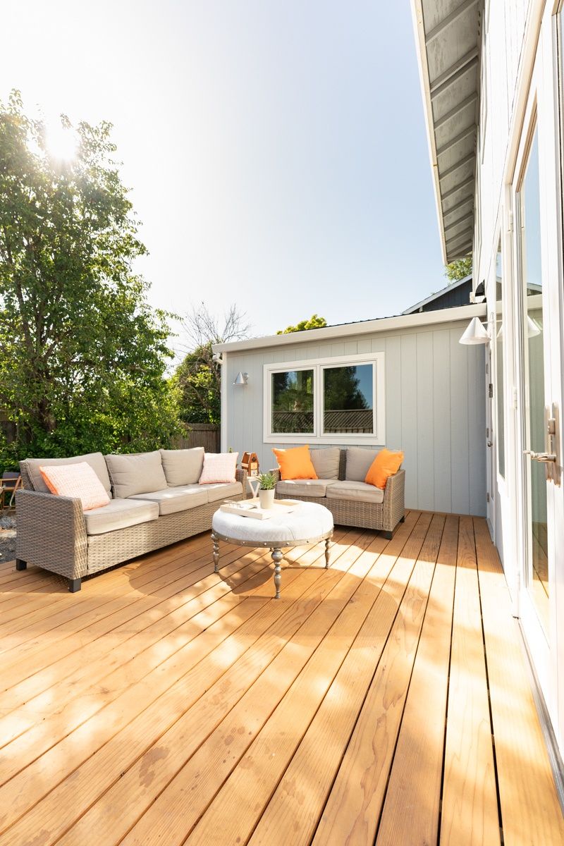 Home addition project in Sonoma County - interior and exterior view 7